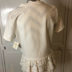 kate spade Tops - Kate Spade ♠️ peplum lace tee kate spade Tops - Kate Spade ♠️ peplum lace tee